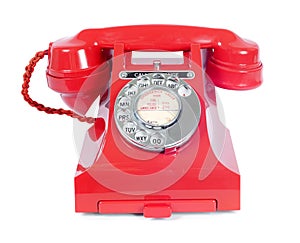 Vintage Rotary Red Telephone