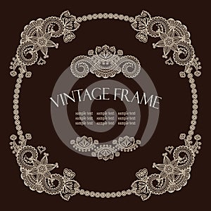 Vintage round frame
