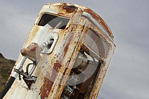 Vintage Rusted Gas Pump