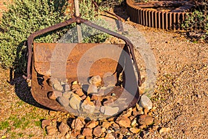 Vintage Rusted Metal Scoop From Mining Operations