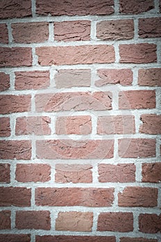 Red framed brick wall texture, background, detailed pattern