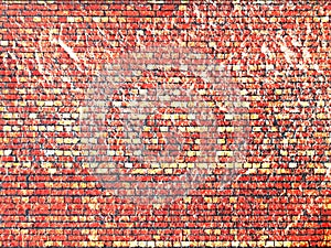 Vintage rustic brick wall texture for design. Panoramic banner background for your text or image.Panorama of black brick wall