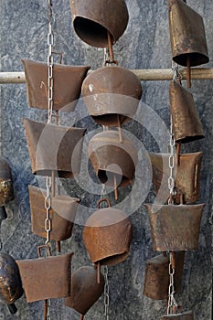 Vintage rusty cowbells