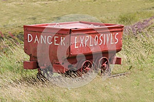 Vintage Rusty Explosives Wagon photo
