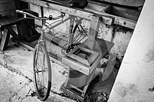 Vintage 1970s Bicycle in Abandoned Warehouse