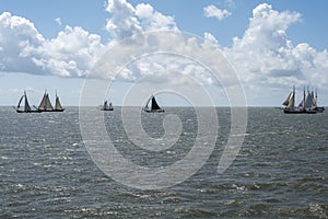 Vintage Sail boats waddenzee