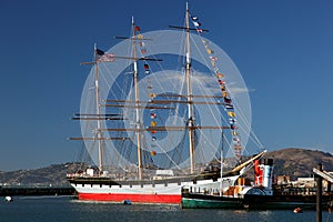 Vintage Sailing Ship, Balclutha