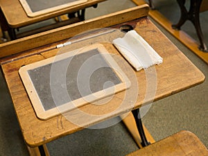 Vintage School Desk and Slate