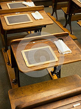 Vintage school desks