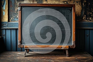 Vintage school nostalgia Classic blackboard or school slate background