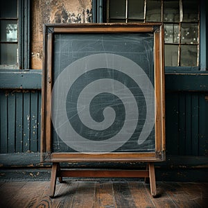 Vintage school nostalgia Classic blackboard or school slate background