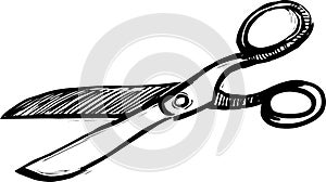 Vintage scissors vector illustration