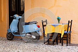 Vintage scooter in Rhodes