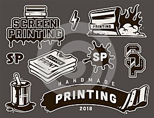 Vintage screen printing concept