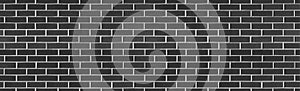 Vintage Seamless Black wash brick wall texture for design. Background for your text or image.