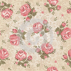 Vintage seamless floral pattern