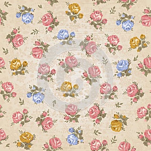 Vintage seamless floral pattern