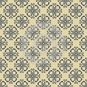 Vintage seamless pattern with floral ornament