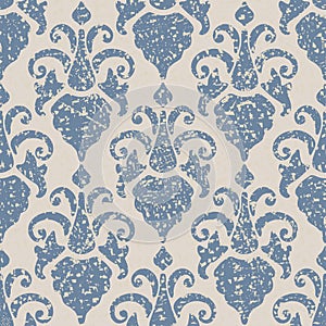 Vintage seamless pattern with floral ornament