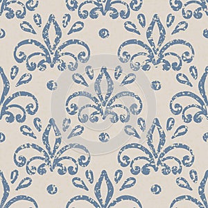 Vintage seamless pattern with floral ornament