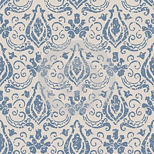 Vintage seamless pattern with floral ornament