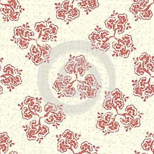 Vintage seamless pattern with floral ornament