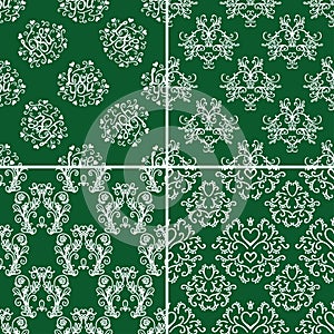 Vintage seamless pattern with floral ornament