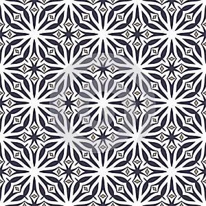 Vintage seamless pattern. Ornamental antique style floral background. Gray and white ornament