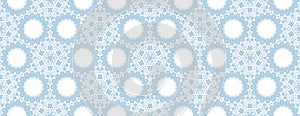 Vintage seamless pattern. Ornamental antique style floral background. Light blue and white ornament