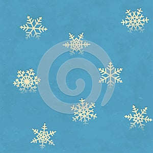 Vintage seamless pattern with snowflakes