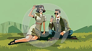 Vintage Selfie Illustration By Bryan Lee O\'malley