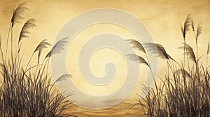 Vintage Sepia Grass Background