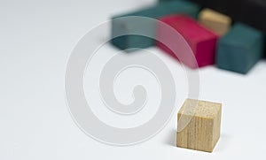 Vintage Set of Cuisenaire Rods Stacked in a pile against a white background