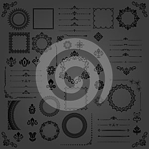 Vintage Set of Horizontal, Square and Round Elements