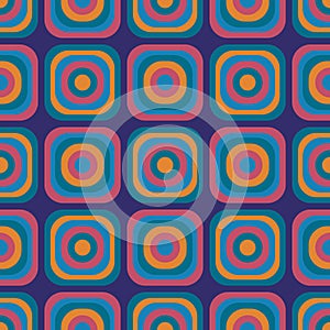 Vintage seventies seamless pattern