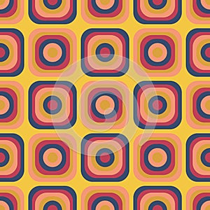 Vintage seventies seamless pattern