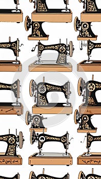Vintage Sewing Machine Pattern