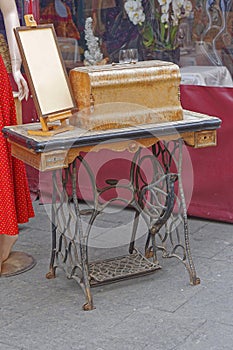 Vintage Sewing Machine Table