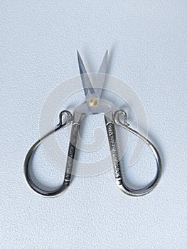 vintage sewing scissors. isolated background