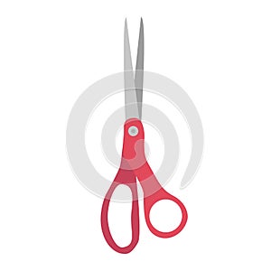 Vintage sewing scissors tool vector illustration thread design tailor needle fashion