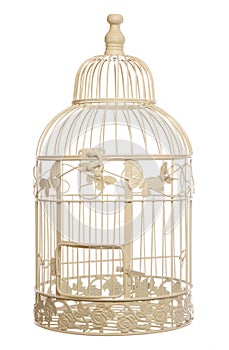 Vintage shabby chic bird cage