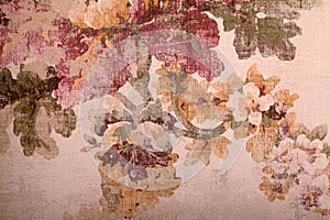 Vintage shabby floral background, toned image