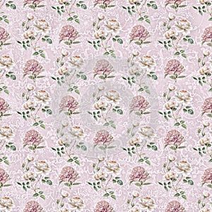 Vintage shabby flower wallpaper