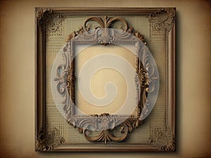 vintage shabby image of an ornate frame