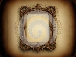 vintage shabby image of an ornate frame