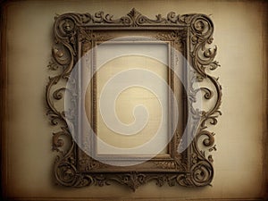 vintage shabby image of an ornate frame