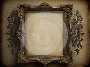 vintage shabby image of an ornate frame