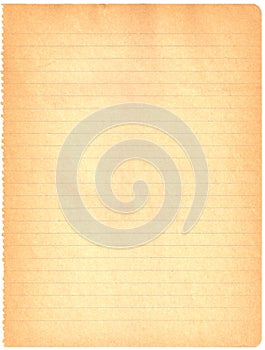 Vintage Sheet of PAPER - LETTER, Brown edges, Left with irregular edge