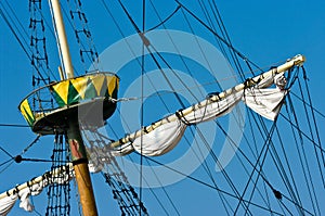 Vintage ship mast photo