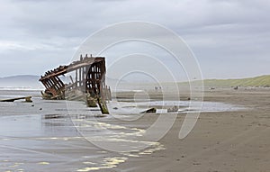 Vintage Shipwreck on Oregon Beach